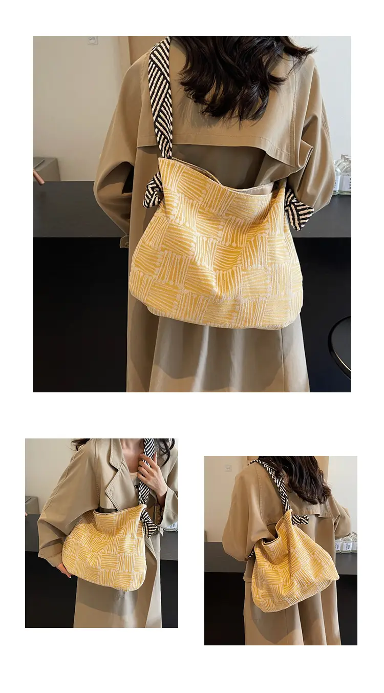 Women's Striped Zip Shoulder Crossbody Bag 2024 — feature 12