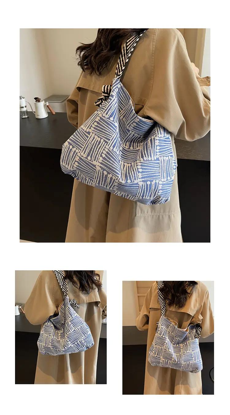 Women's Striped Zip Shoulder Crossbody Bag 2024 — feature 9