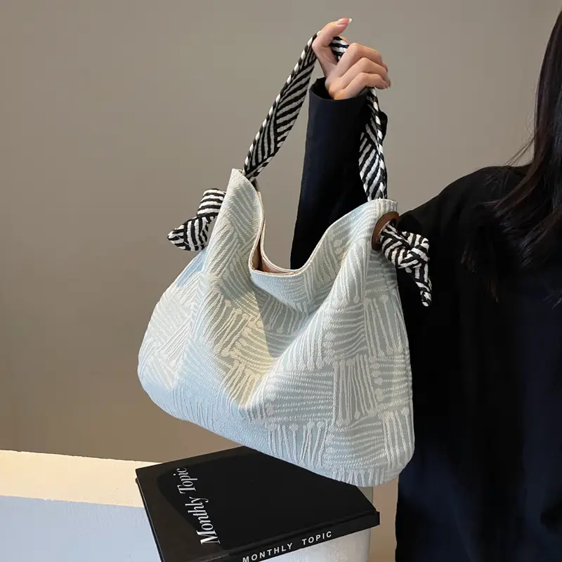 Women's Striped Zip Shoulder Crossbody Bag 2024 - Image 2
