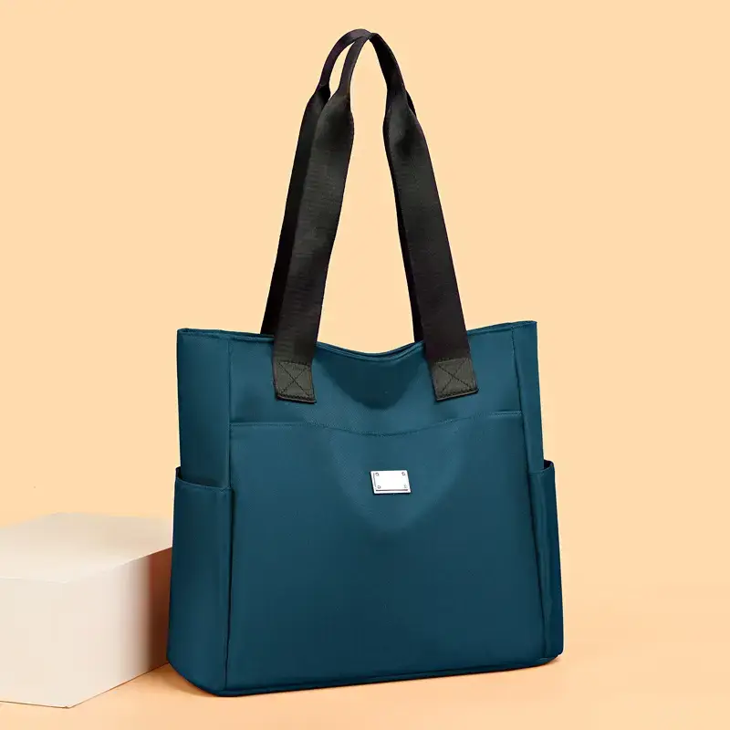 Women's Olive Green Oxford Tote Bag Large Capacity - Image 8