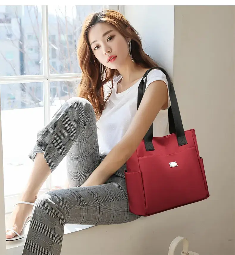 Women's Olive Green Oxford Tote Bag Large Capacity — feature 22