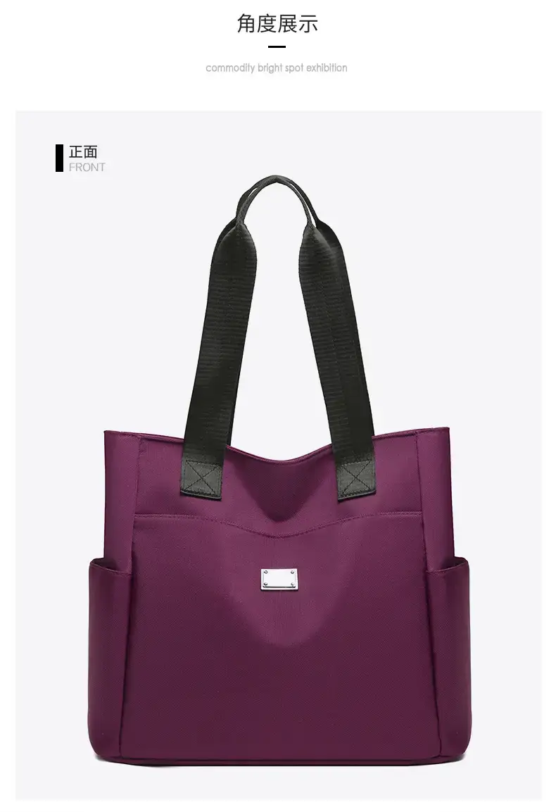 Women's Olive Green Oxford Tote Bag Large Capacity — feature 24