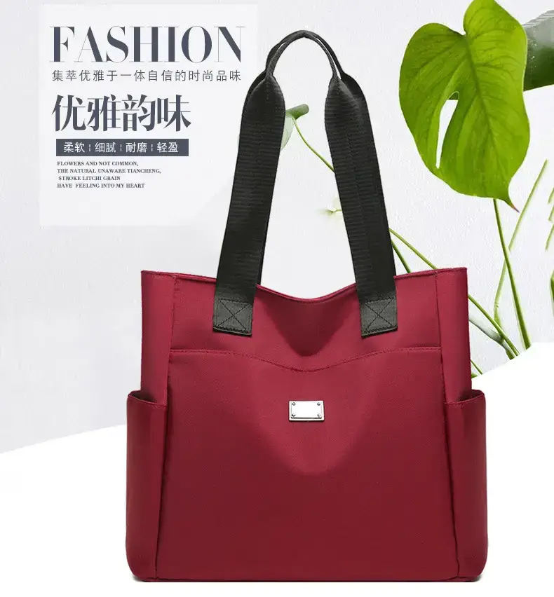 Women's Olive Green Oxford Tote Bag Large Capacity — feature 8