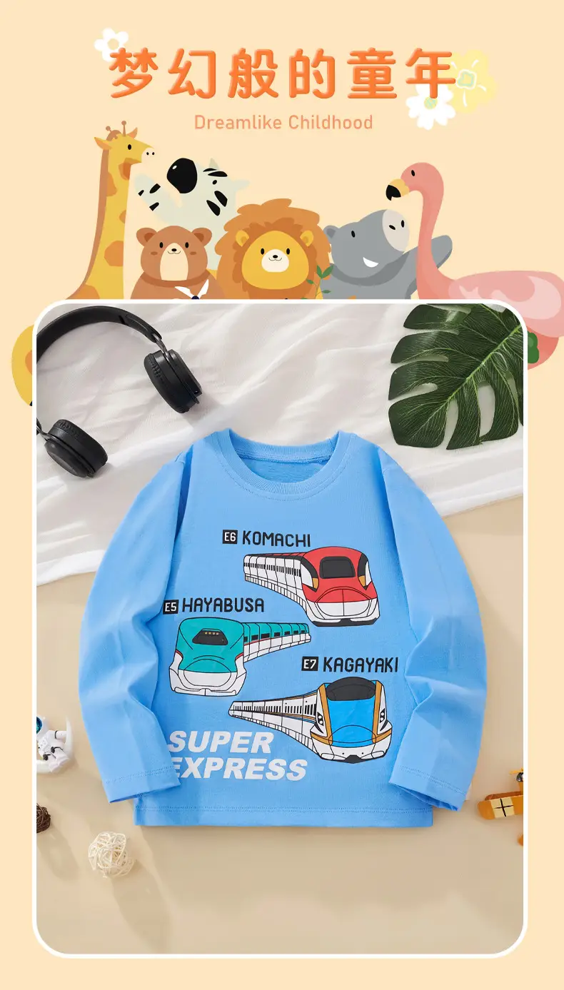 Little Boys Super Express Train Graphic Sweatshirt Blue — feature 7