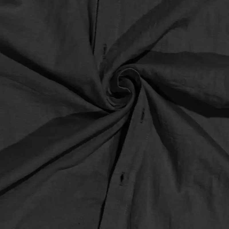 Men's Black Long Sleeve Button Down Shirt Large — feature 33