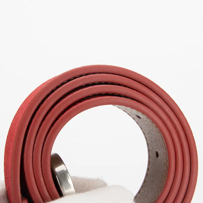 Frosted Leather Belt Women's Brown Retro Style - Image 10