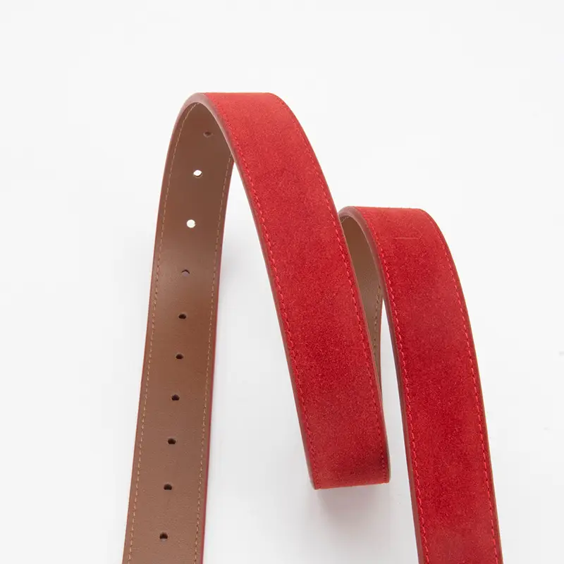 Frosted Leather Belt Women's Brown Retro Style - Image 11