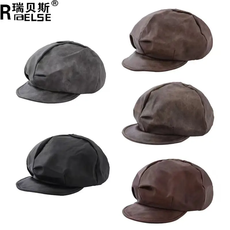 Soft-brimmed Octagonal Hat for Kids Black Winter - Image 3