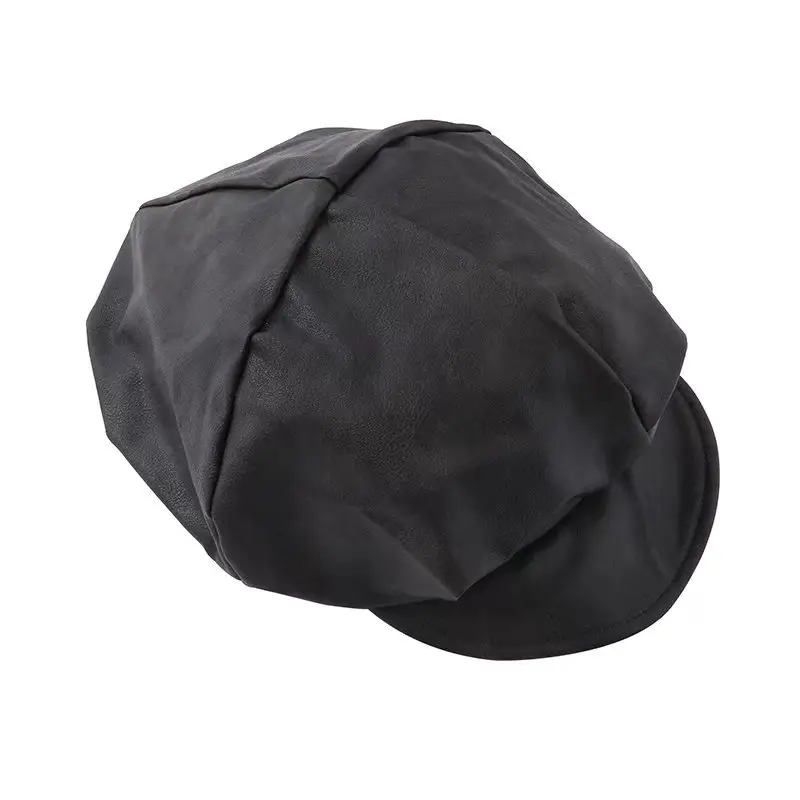 Soft-brimmed Octagonal Hat for Kids Black Winter — feature 8
