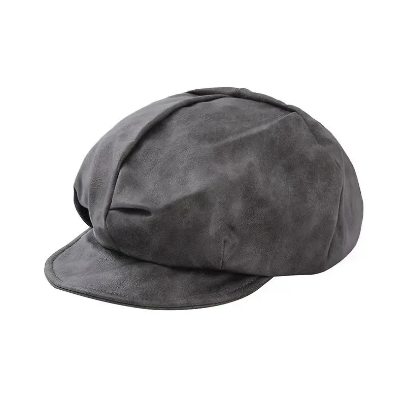 Soft-brimmed Octagonal Hat for Kids Black Winter — feature 6