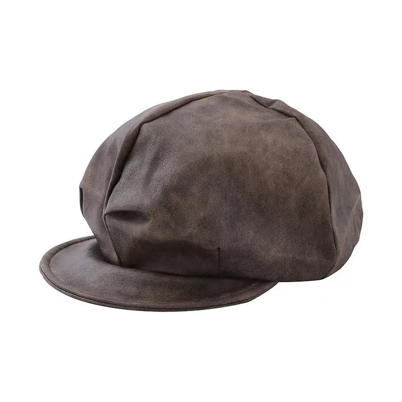 Soft-brimmed Octagonal Hat for Kids Black Winter - Image 2