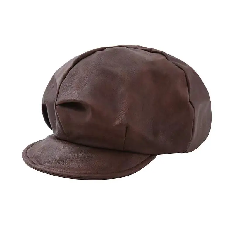 Soft-brimmed Octagonal Hat for Kids Black Winter — feature 4