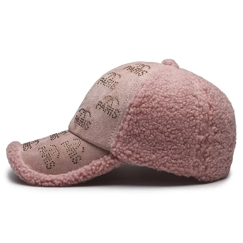 Winter Korean Bear Embroidered Wool Cap Brown - Image 9