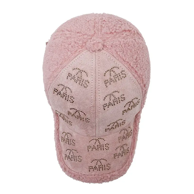 Winter Korean Bear Embroidered Wool Cap Brown - Image 11