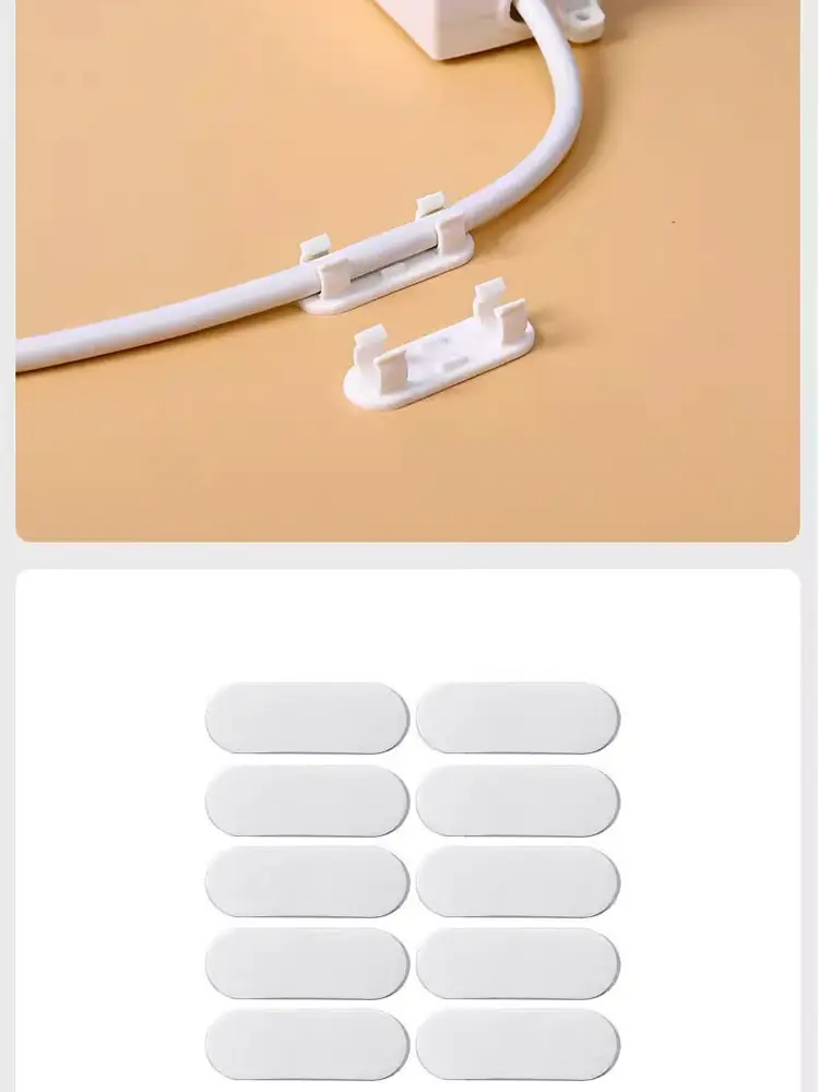 Wire Holder Wire Organizer Wire Card Data Cable Buckle Wall Nail-Free Storage Sticking Network Cable Winding Artifact — feature 16