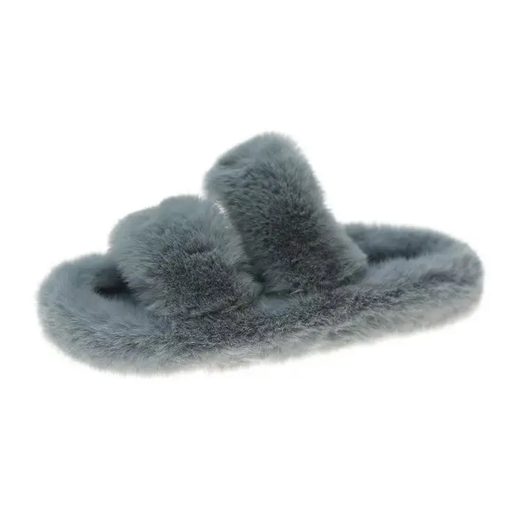 2024 Autumn and Winter New Mao Mao Slippers Women's Outer Wear Soft Bottom Mao Slippers Winter Thick Bottom Increased Non-slip Plush Cotton Slippers - Image 11