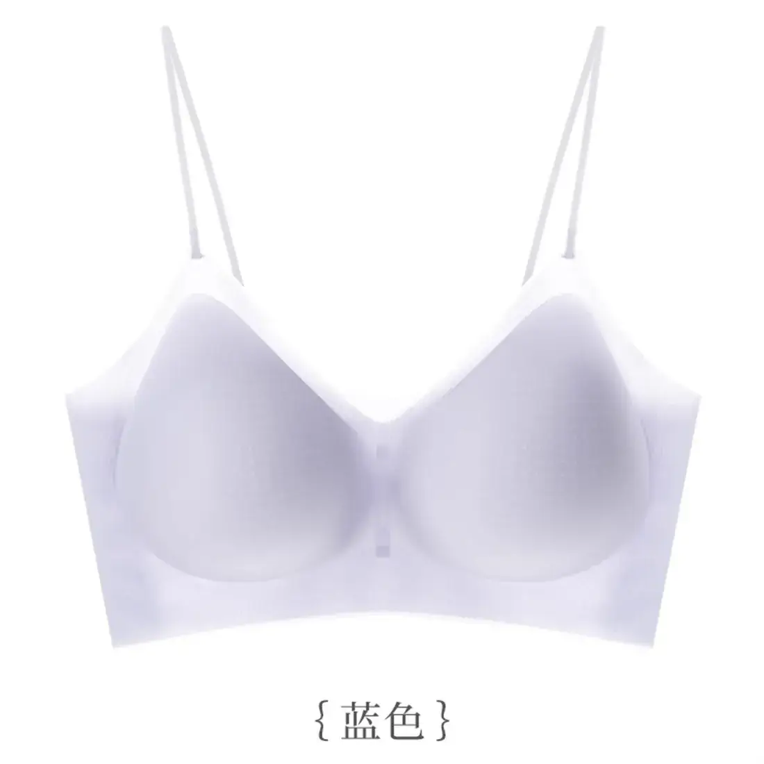 Women's Ice Silk Seamless Underwear Blue Large Chest - Image 3