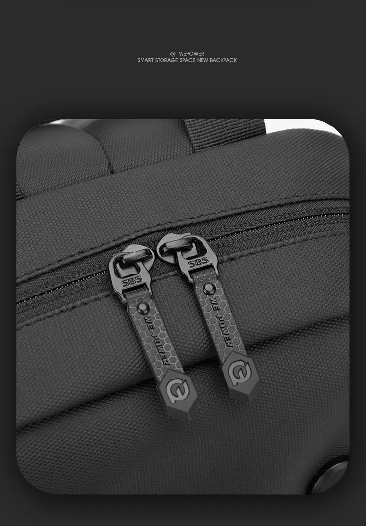 Men's Large Capacity Crossbody Bag Black Leather — feature 20