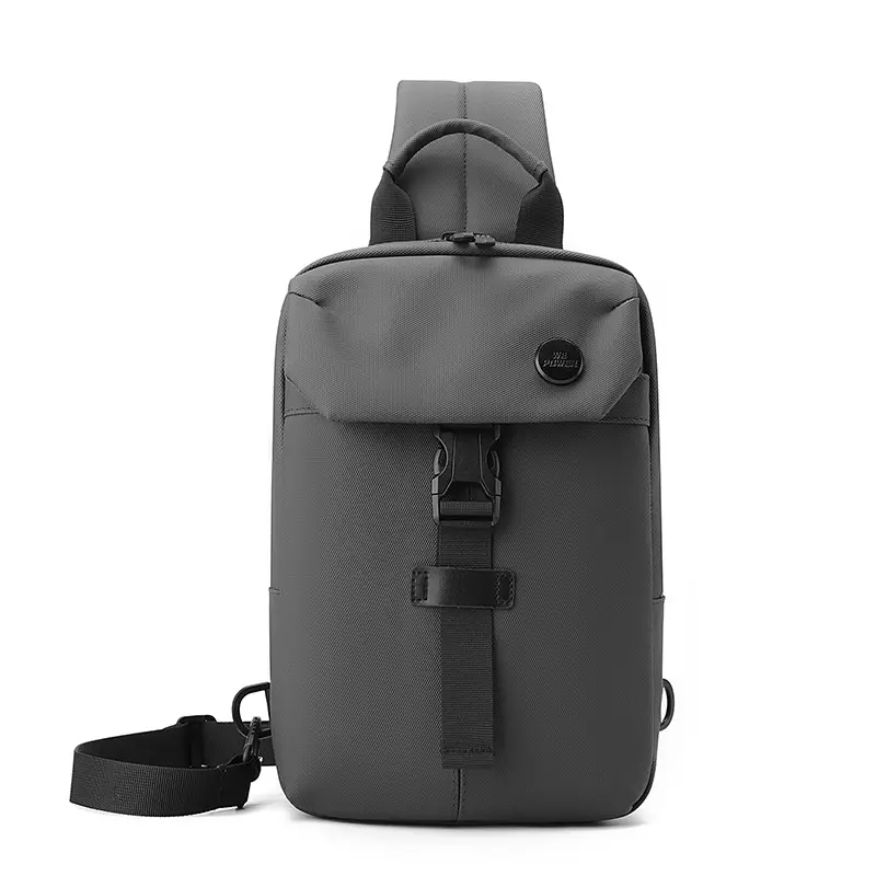 Men's Large Capacity Crossbody Bag Black Leather - Image 2