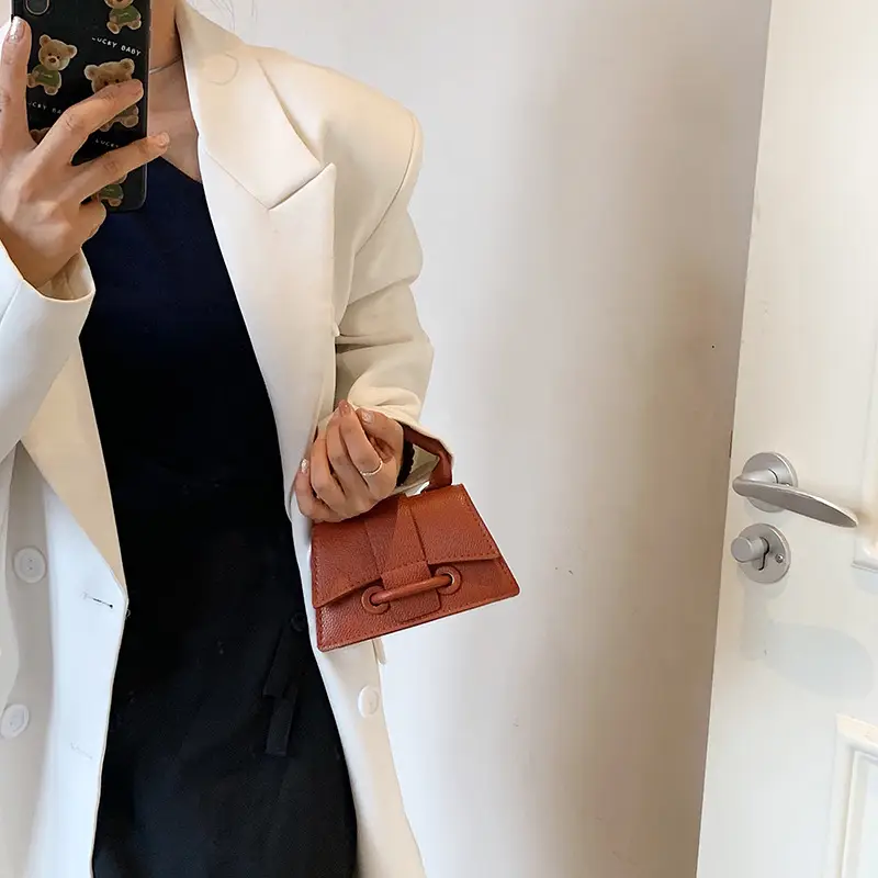 2024 Summer Crossbody Bag Women Beige Square Design - Image 7