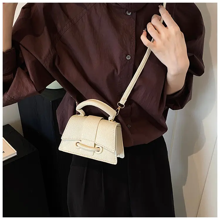 2024 Summer Crossbody Bag Women Beige Square Design — feature 15