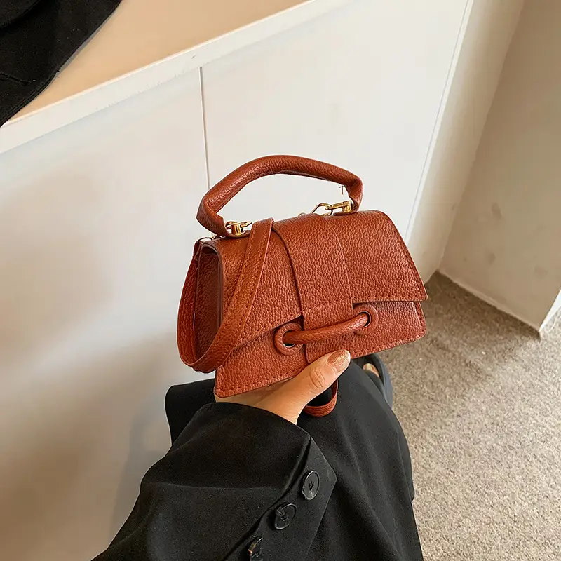 2024 Summer Crossbody Bag Women Beige Square Design - Image 3