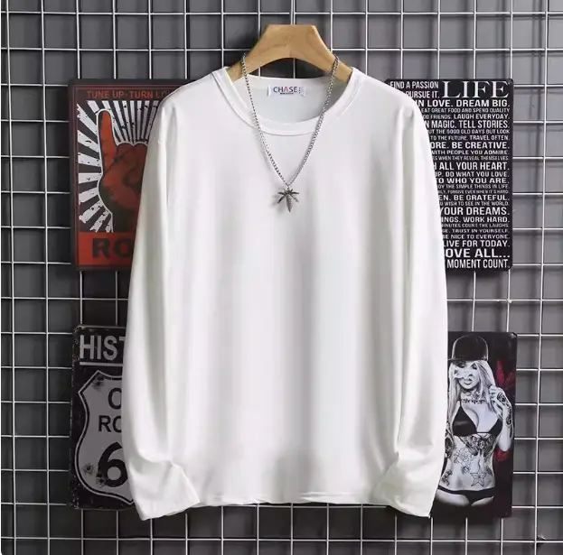 Men's Velvet Raglan Sleeve Sweatshirt Beige Brown - Image 6