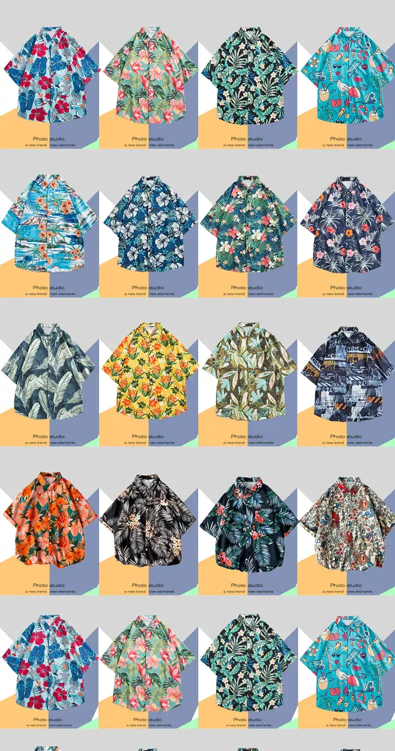 Men's Thai Floral Short Sleeve Shirt Summer Wear — feature 2