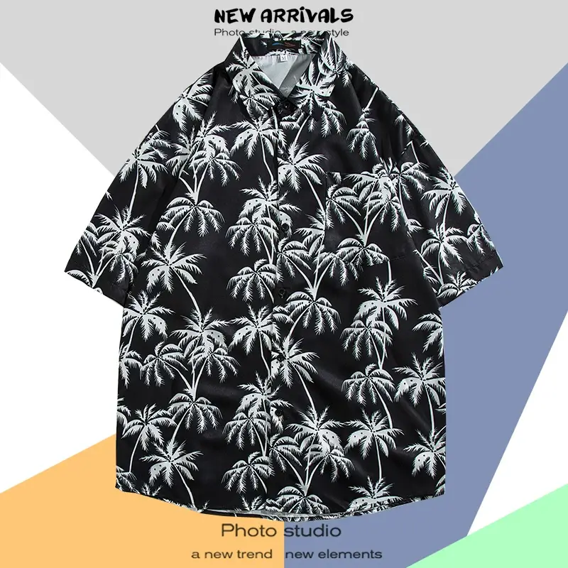 Men's Thai Floral Short Sleeve Shirt Summer Wear — feature 27