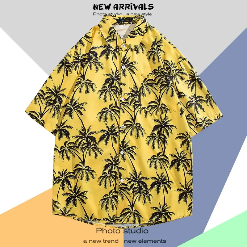 Men's Thai Floral Short Sleeve Shirt Summer Wear — feature 28