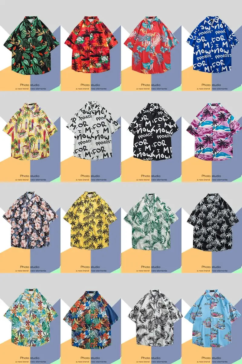 Men's Thai Floral Short Sleeve Shirt Summer Wear — feature 3