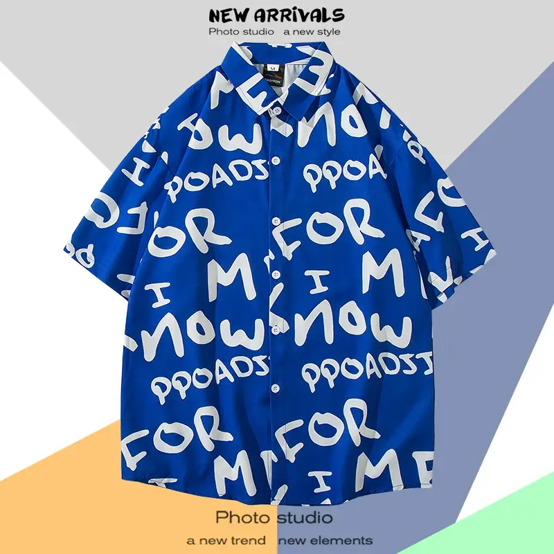 Men's Thai Floral Short Sleeve Shirt Summer Wear — feature 31
