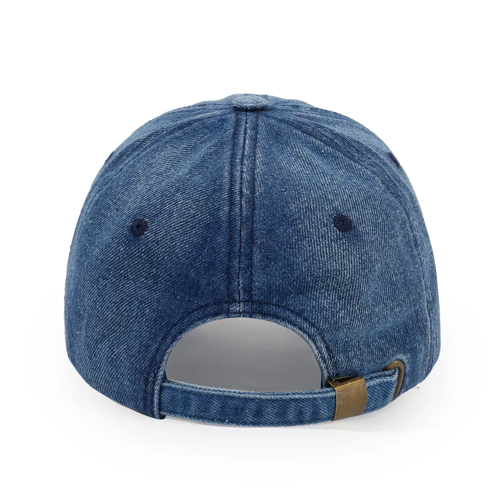 Denim Letter Embroidered Baseball Cap Light Blue Unisex Summer Sun Protection