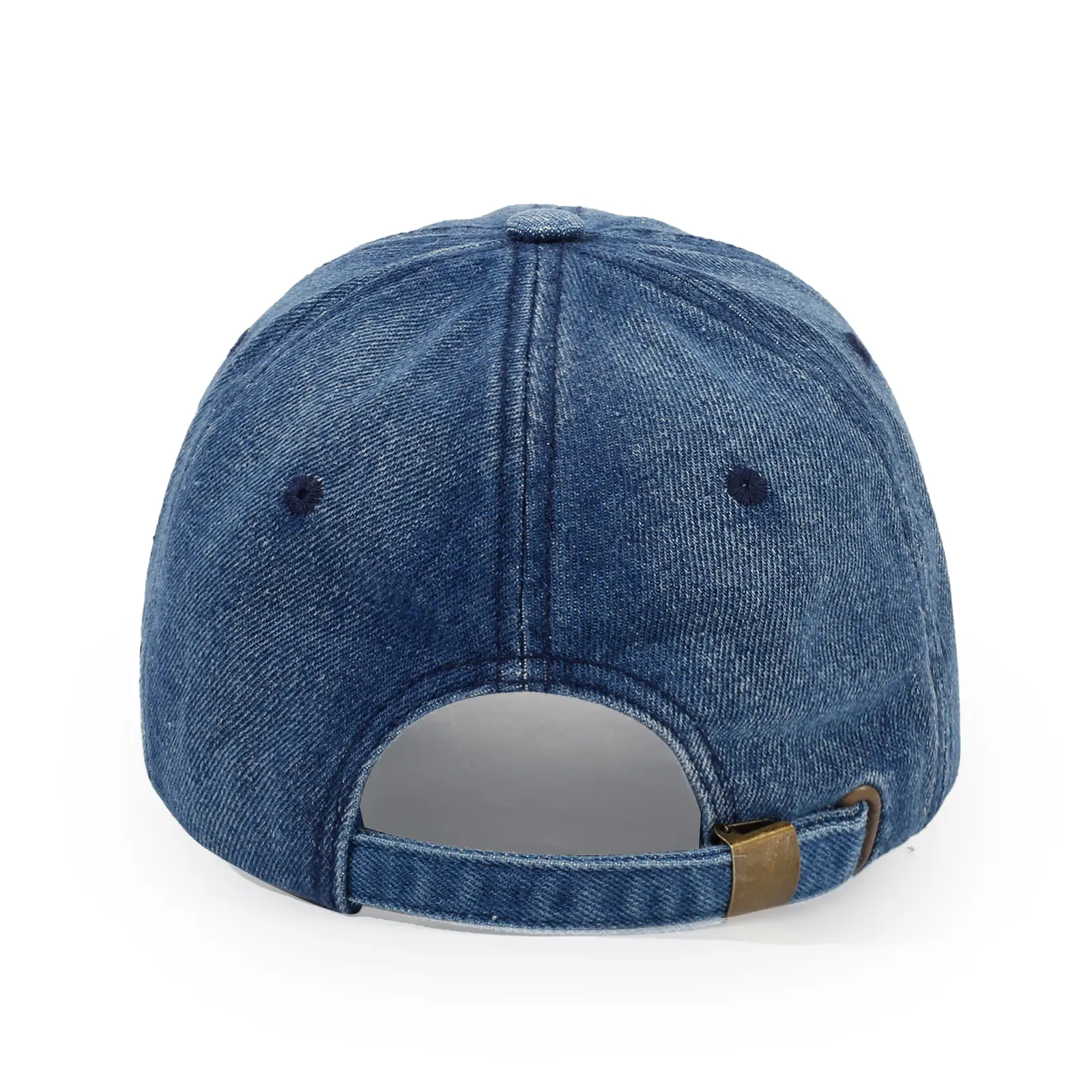 Men Embroidered Denim Cap NYC Washed Vintage - Image 6