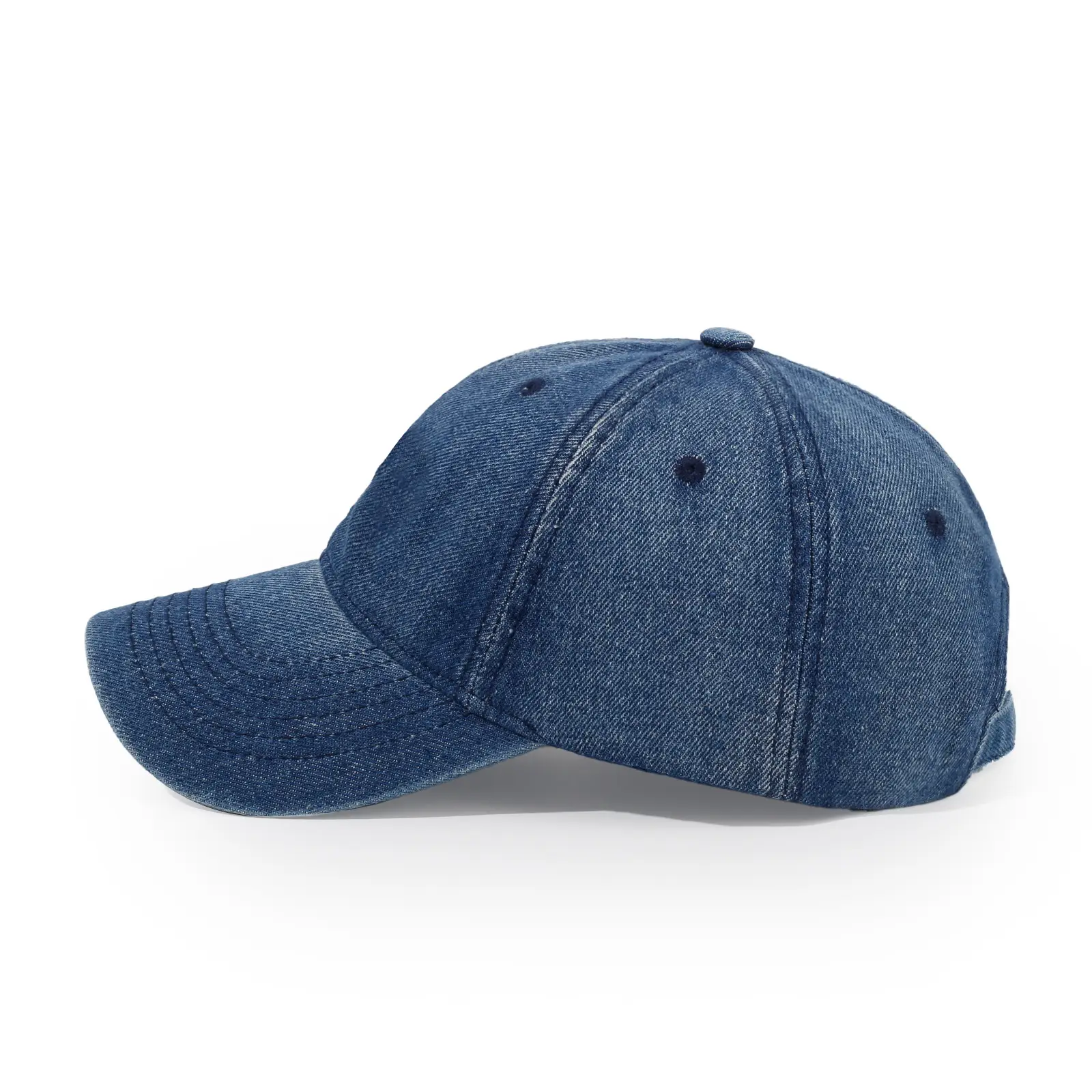 Men Embroidered Denim Cap NYC Washed Vintage — feature 8