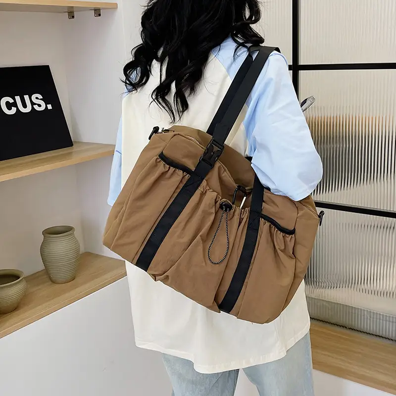 Japanese Style Large Capacity Black Shoulder Bag for Women - Image 7