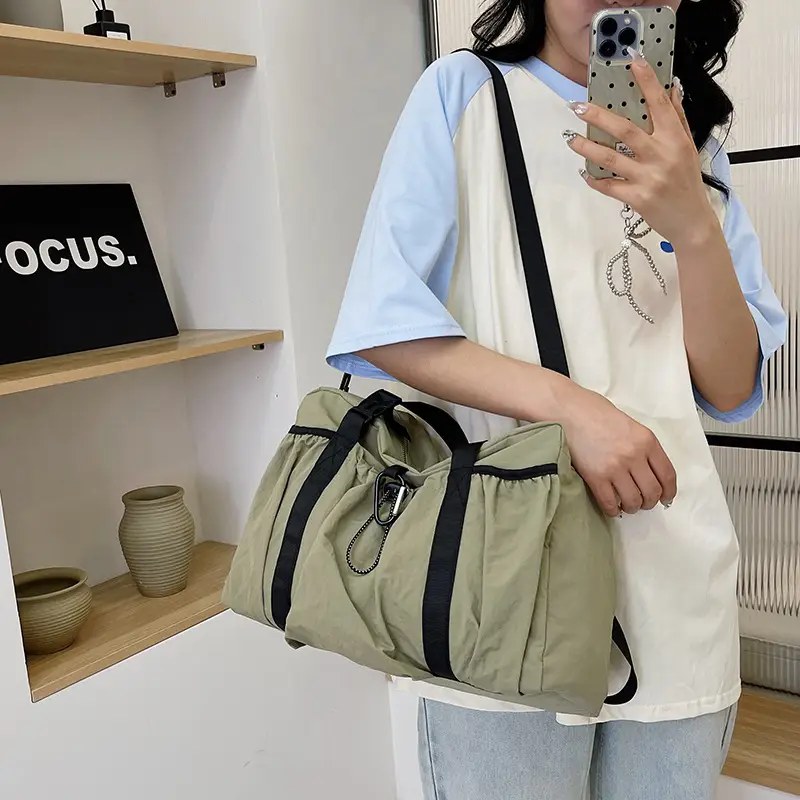 Japanese Style Large Capacity Black Shoulder Bag for Women - Image 8