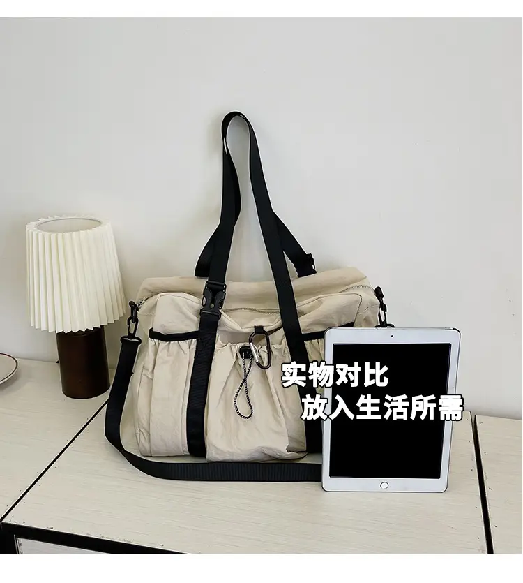 Japanese Style Large Capacity Black Shoulder Bag for Women — feature 13