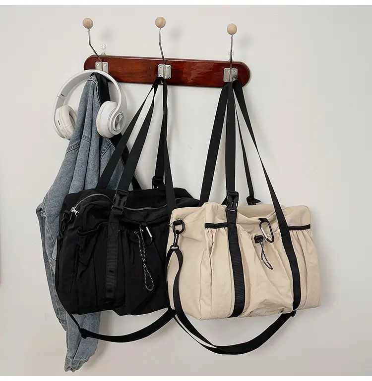 Japanese Style Large Capacity Black Shoulder Bag for Women — feature 17