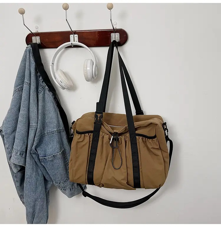 Japanese Style Large Capacity Black Shoulder Bag for Women — feature 20
