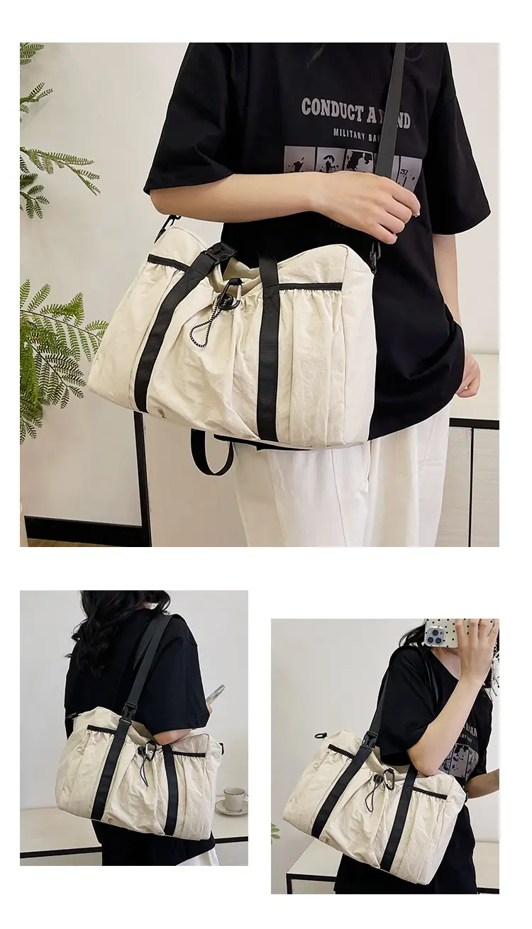 Japanese Style Large Capacity Black Shoulder Bag for Women — feature 26