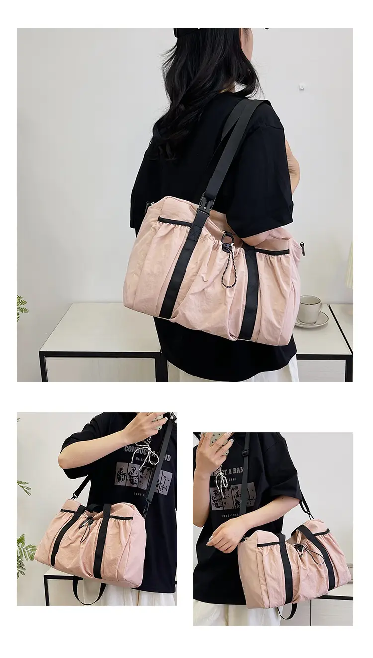 Japanese Style Large Capacity Black Shoulder Bag for Women — feature 27