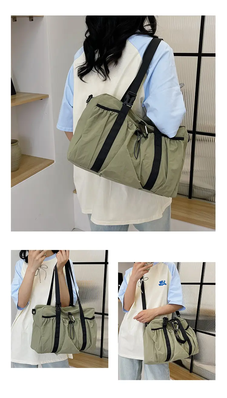 Japanese Style Large Capacity Black Shoulder Bag for Women — feature 29