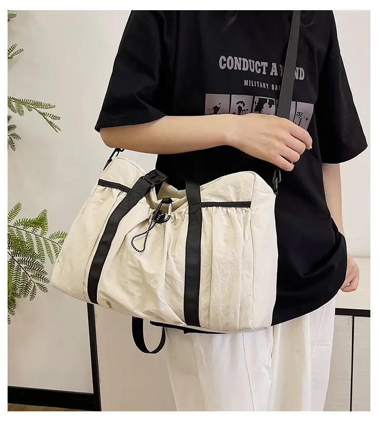Japanese Style Large Capacity Black Shoulder Bag for Women — feature 3