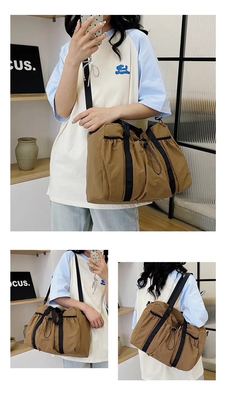 Japanese Style Large Capacity Black Shoulder Bag for Women — feature 30