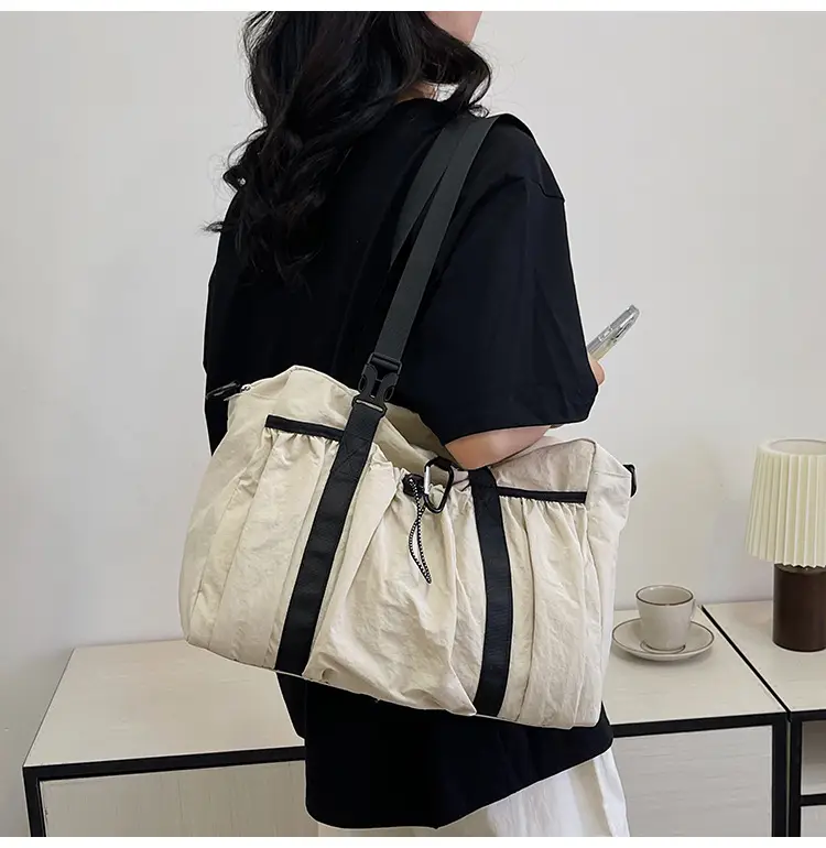 Japanese Style Large Capacity Black Shoulder Bag for Women — feature 33