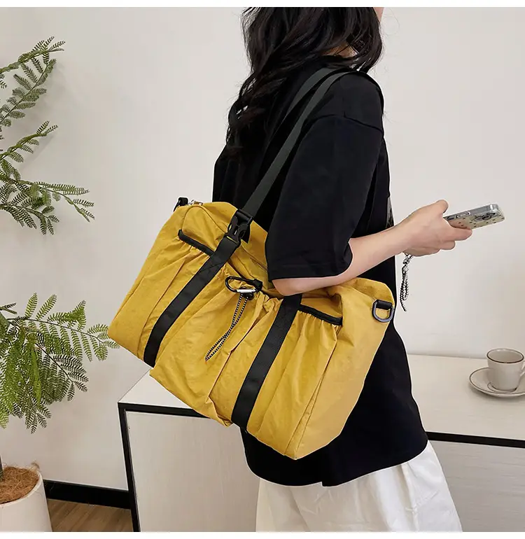 Japanese Style Large Capacity Black Shoulder Bag for Women — feature 34