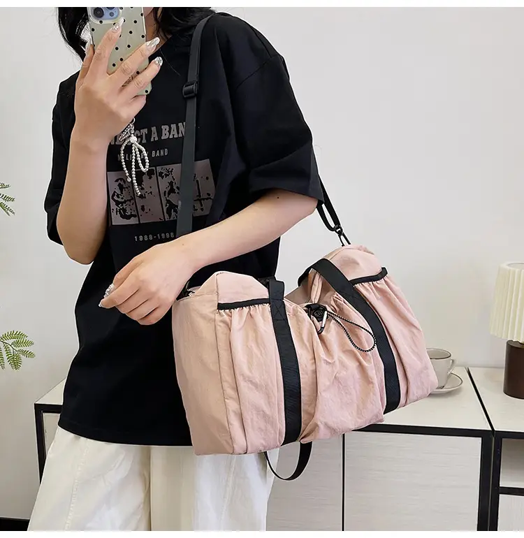 Japanese Style Large Capacity Black Shoulder Bag for Women — feature 37