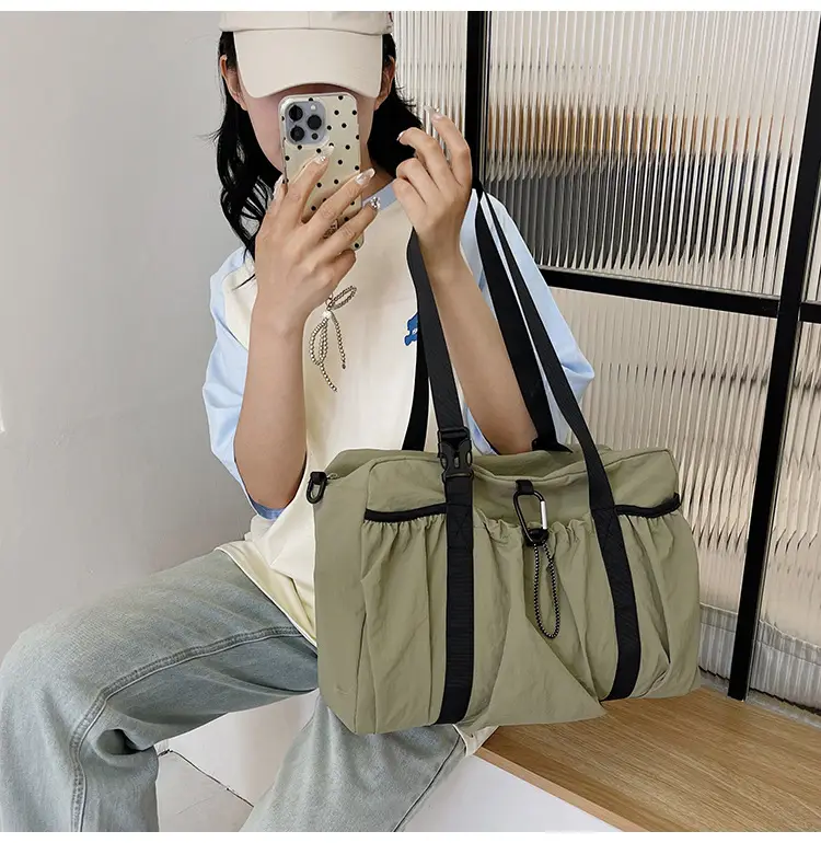 Japanese Style Large Capacity Black Shoulder Bag for Women — feature 38