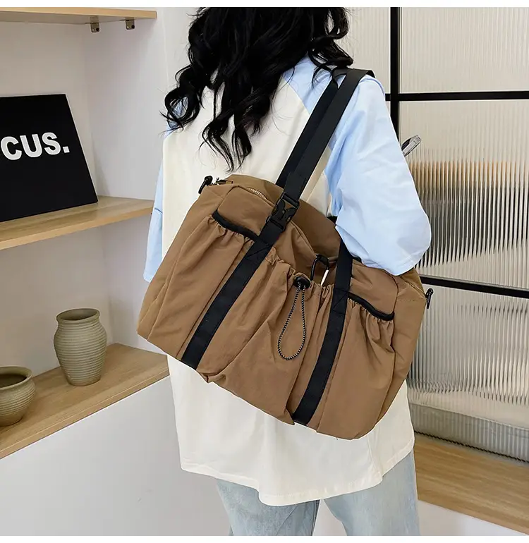 Japanese Style Large Capacity Black Shoulder Bag for Women — feature 40